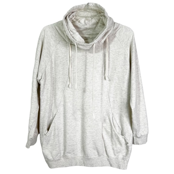Blue Vanilla Funnel Neck 3/4 Sleeve Top in Oatmeal Size S - Picture 1 of 10